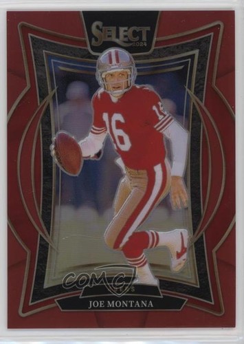 2024 Panini Select Concourse Red Prizm 10/99 Joe Montana #70 HOF 6b6