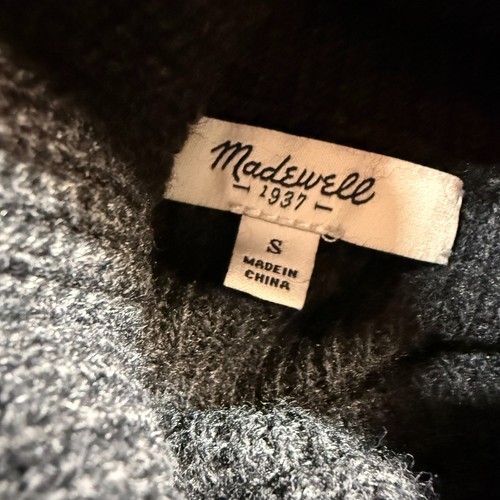 Suéter Madewell Mujer Gris Mezcla Lana Alpaca Adulto Cuello Tortuga - Imagen 4 de 8