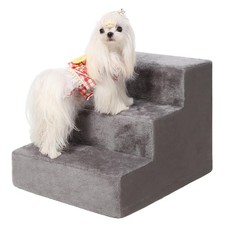 Dog Stairs for Small Dogs,13" H,3-Step Pet Stairs for Couches  Dog Steps with Non