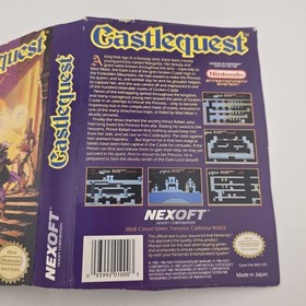 Castlequest - Case Only - Nintendo Nes - Authentic Slip Art (No Game)