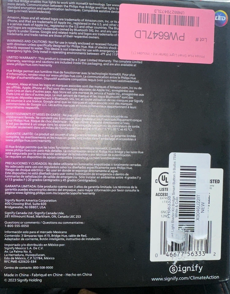 Philips Hue 3 -75 Watt Bulb Smart Bridge & Button Color Ambience Starter Kit - Image 4 of 4