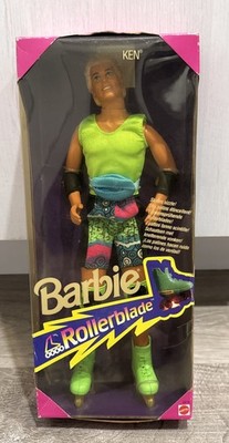 1991  Mattel Barbie Ken Doll Rollerblade Skates Flicker 'n Flash NIB No. 2215