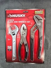 NEW Husky - 860 702 - Pliers and Wrench - 3-Piece Set