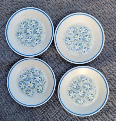 Set of 4 Lenox Temperware DewDrops 6 3/8'' Bread & Butter Plates Flowers
