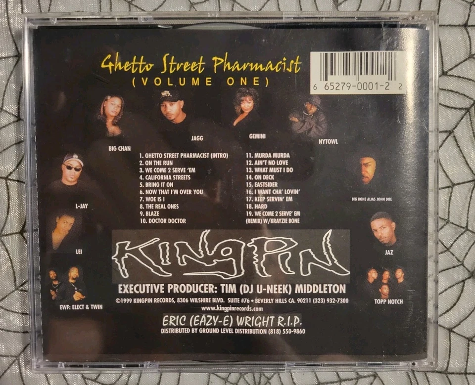 D.J. U-Neek Ghetto Street Pharmacist Volume 1 2disc CD Krayzie Layzie Bone Thugs - Image 2 of 4