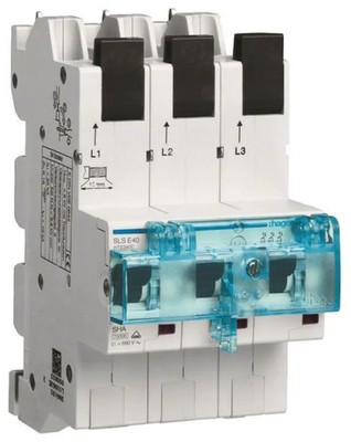 Hager SLS-Schalter HTS340E 3-polig 40A E-Charakteristik Weiß