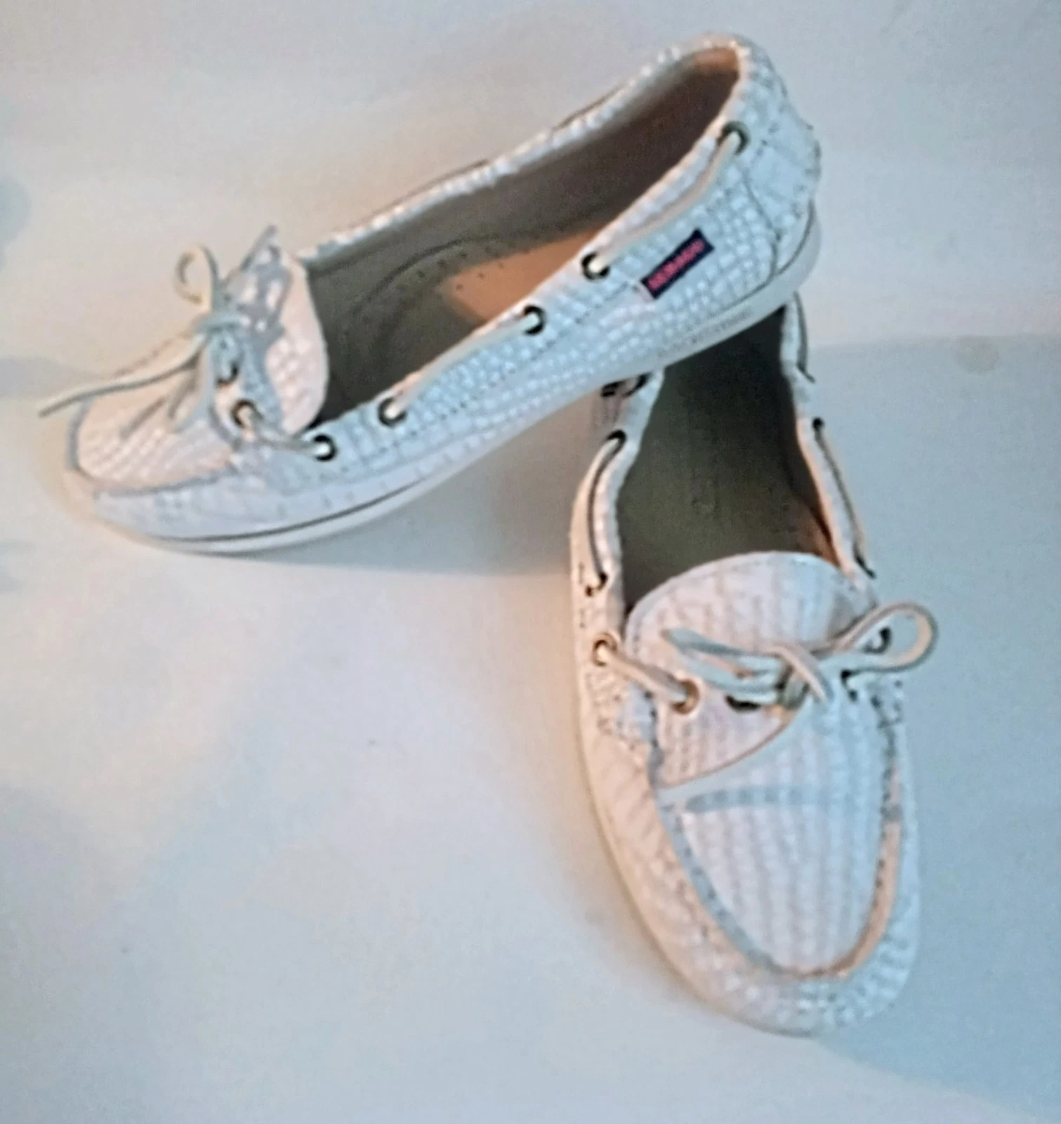 Sebago Nina Scaly Womens Leather Boat Shoes Deck Mocs Snake Print Preppy 5UK Exc