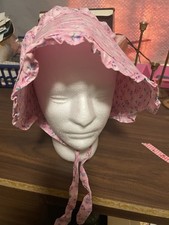 Vintage Pink Girls Bonnet Hand Made