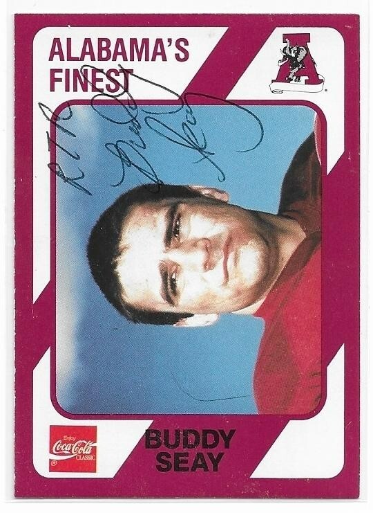 @koo__1107 BUDDY SEAY Autographed Signed 1989 card #129 Alabama Crimson Tide