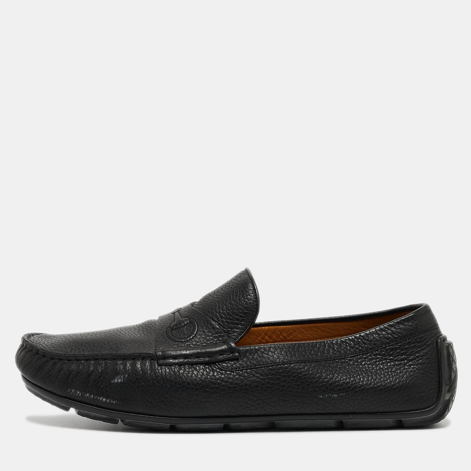 Mocassins à enfiler en cuir noir Gucci taille 43