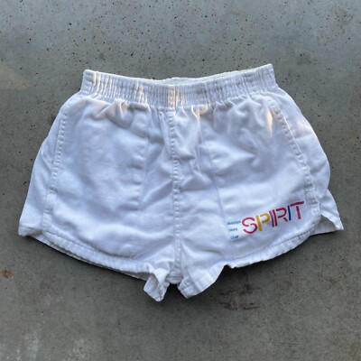 Vintage 80s Esprit Mini Jogger Shorts White Size 24  