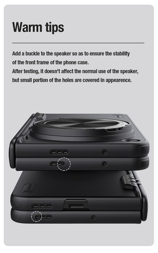 NILLKIN Hinge Frosted Shield Camera lens Protection stand Case for Oneplus Open - Picture 5 of 24