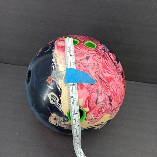 4 Hole Balanced Roto Grip Mutant Cell Bowling Ball 15 Lb Red Black Yellow Swirl - Picture 16 of 24