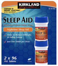 Kirkland Signature Sleep Aid Doxylamine Succinate 25 Mg 192 Tablets 9/2028