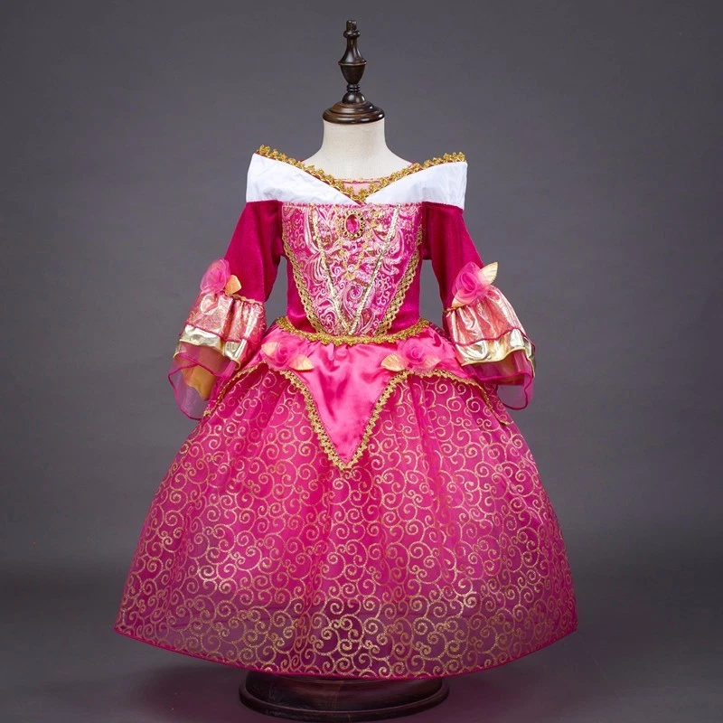 Vestido de fiesta princesa Aurora de la Bella Durmiente para niños 2-10 años Foto 4 de 4