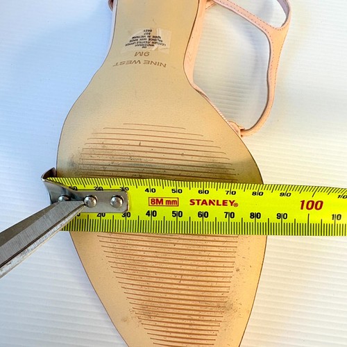 Nine West Pumps Womens 9 m Terrah Light Pink Nude Point Stiletto Patent Leather - Picture 16 of 17