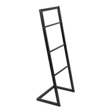 Bamboo Freestanding Towel Rack Drying Stand & Holder with 4 Clothes Rails