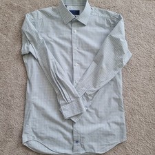 David Donahue Shirt Men's 16.5 34/35 Dress 100% Cotton Lightweight Geometric