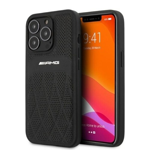 Coque Mercedes en cuir PU Rigide pour Apple iPhone 13 Pro Max 6,7 - noir - Imagen 2 de 4