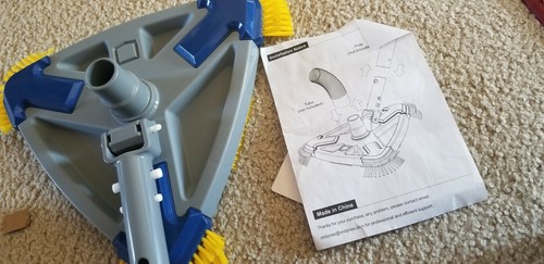 NEDOYA Pool Vacuum Head,11" Triangle Weighted Pool Cleaner EZ Clips Handle Pool - Picture 2 of 3