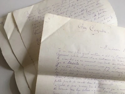 manuscrit 1896 GUY COQUILLE Nivernais 1523 biographie notice - Photo 1/4