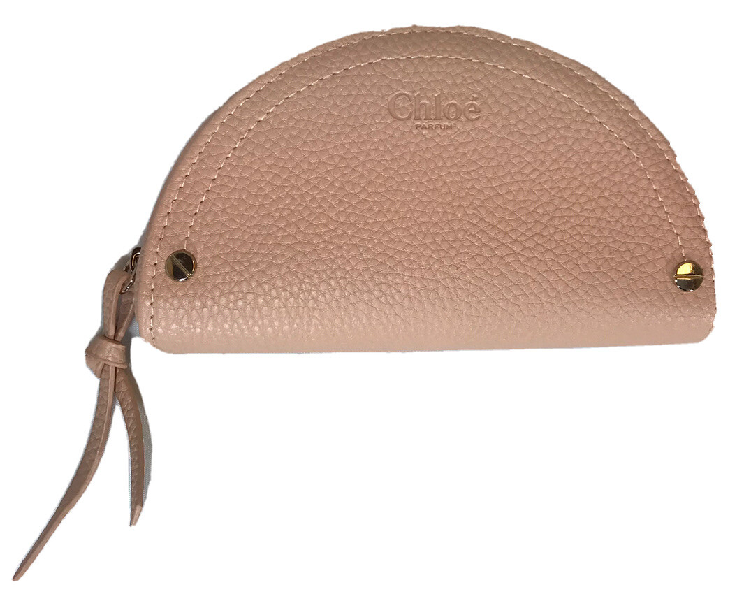 Chloe Small Pink Oval Clutch Pouch Pochette Cosmetic Pouch Women's