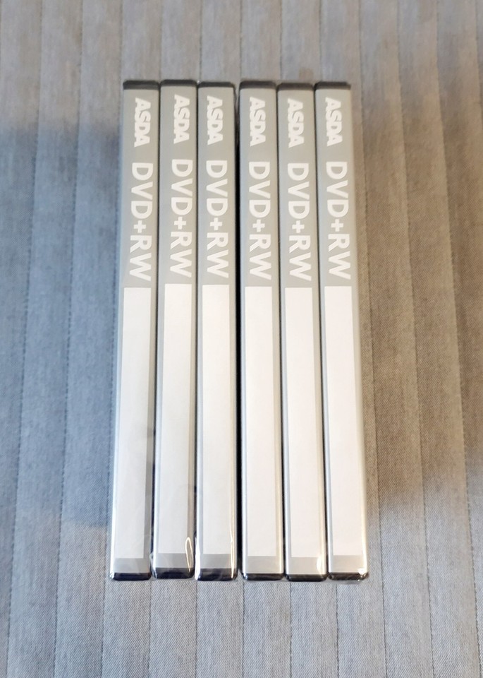 ASDA DVD+RW 4.7GB 120min X2 3 Packs Sealed Cases eBay