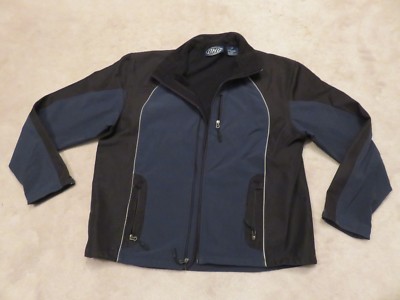 Used DUTCH HARBOR GEAR Fleece Lined JACKET Mens 2XL Nylon Parka Black & Blue DHG