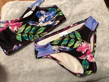 Art Class Girls Floral Print Bikini Swimsuit Size Small 6/6X