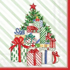 Boston International - Christmas Presents Tree Cocktail Napkins - C944400