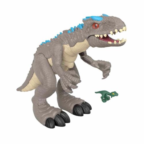 Imaginext Jurassic World Indominus Rex Dinosaur Toy with Thrashing Action & Rapt - Picture 1 of 4