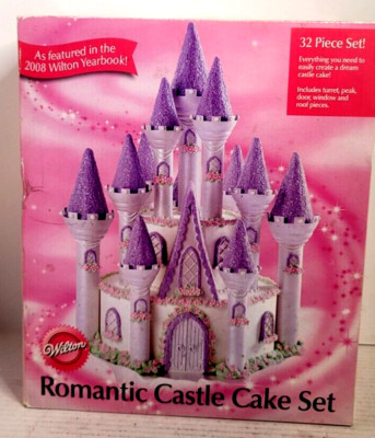 Wilton Romantic Castle Cake Set Complete 32 Pc New Open Box Fast Shipping