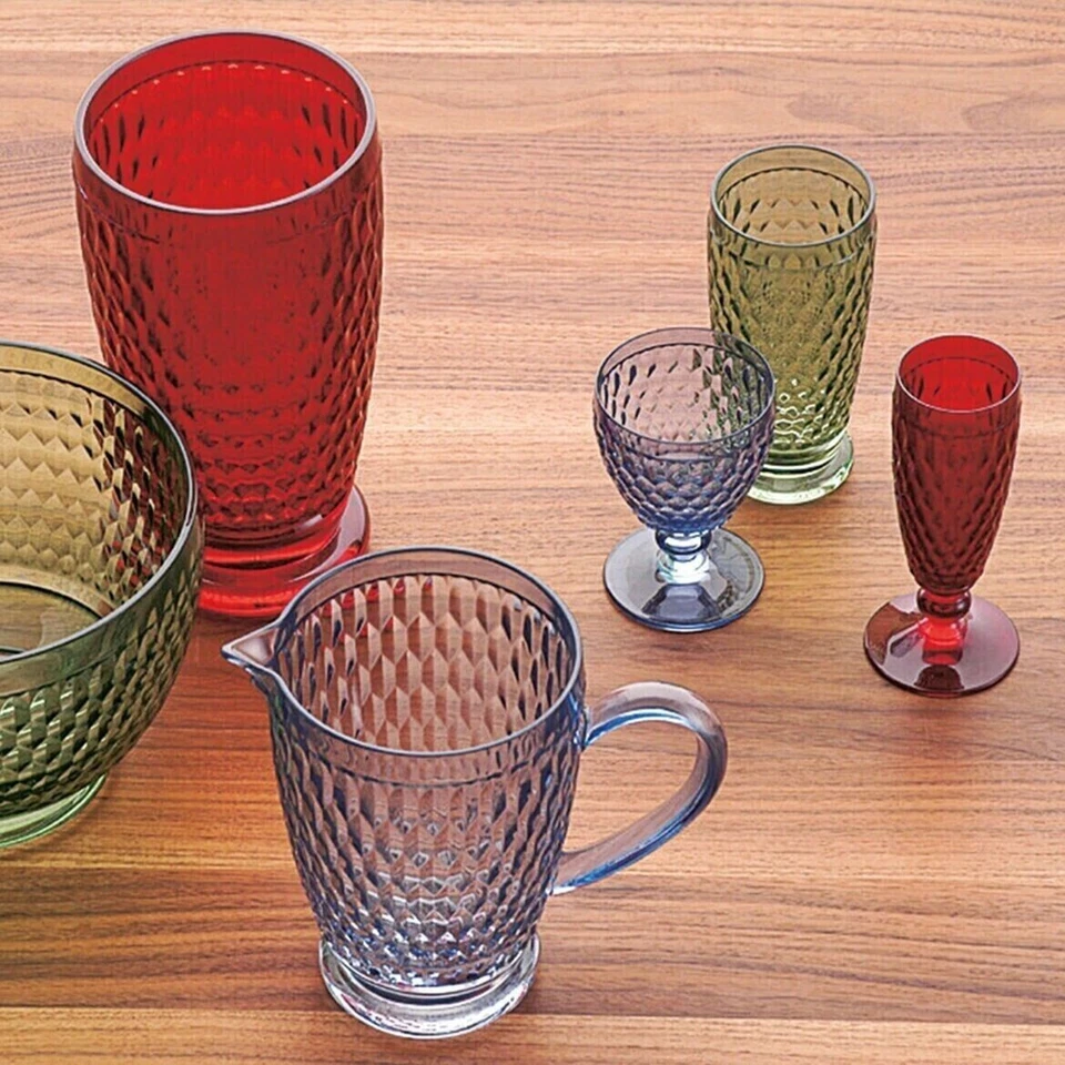 Villeroy & Boch - Boston Coloured - Set Of 8 White Wine Glasses - Blue Color - Image 2 of 3