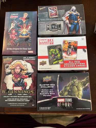 (5) 2022 Marvel Hobby Factory Sealed Blaster Boxes Nice