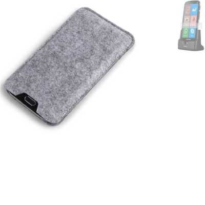 Filz Hülle für Brondi  Amico Smartphone XS grau Sleeve Case Tasche Schutz Hül
