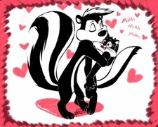 Muah Muah Muah Kisses Hugs Love Pepe Le Pew Refrigerator Fridge MAGNET