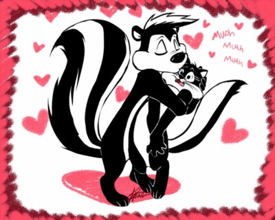 Muah Muah Muah Kisses Hugs Love Pepe Le Pew Refrigerator Fridge MAGNET