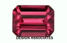 RHODOLITE GARNET 6 x 4 MM EMERALD CUT BEAUTIFUL COLOR