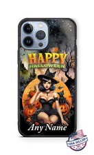 Funda Teléfono Personalizada Feliz Halloween Pin Up Bruja Para iPhone i14 Samsung A14 Google