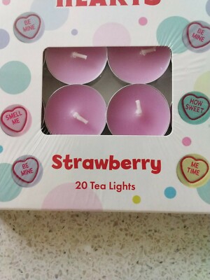 Swizzels Love Heart 20er Pack Teelichter Geschenk Erdbeergeschmack