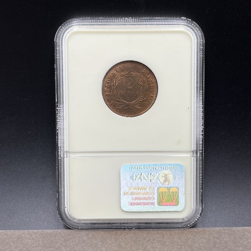 1869-P Two Cent Piece 2C NGC MS65 RD Copper US Coin PRICE GUIDE VALUE $3000.00 - Picture 3 of 5