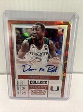2017 CONTENDER CRACKED ICE AUTO AUTOGRAPH DAVON REED RC #7/23 MIAMI HURRICANE
