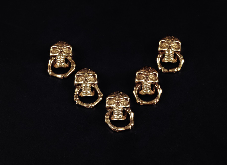 10pcs Antique Copper Skull Rivet Studs - Screw Back Conchos For Leathercraft