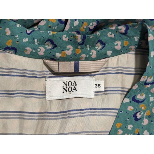 NOA NOA dress 38 sz 6 teal bohemian abstract 3/4" sleeves Knee length Pullover - Picture 10 of 12