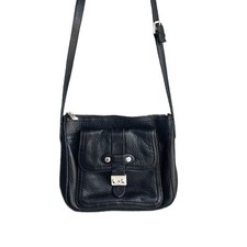 Lauren Ralph Lauren Black Leather Crossbody Bag Classic Small 1967 series