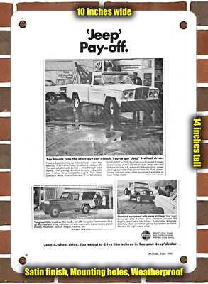 Metal Sign - 1968 Jeeps Gladiator Jeepster Commando and Universal - 10x14 Inches