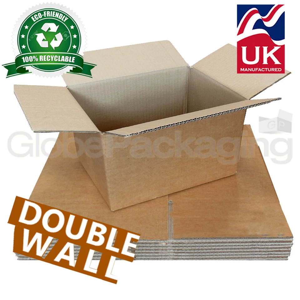 DOUBLE WALL CARDBOARD BOXES - ECO FRIENDLY STRONG PACKING REMOVAL STORAGE BOXES - Image 2 of 4