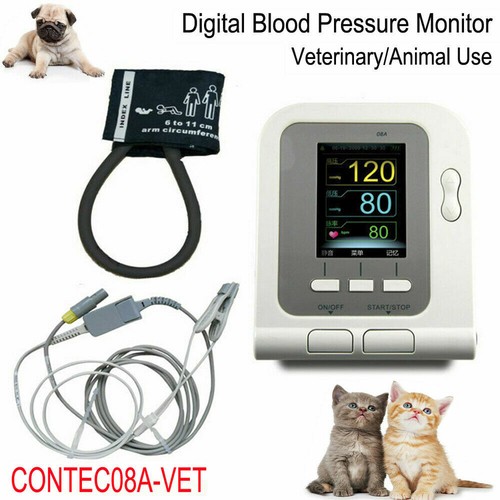 US CONTEC08A-VET Veterinär Blutdruckmessgerät SPO2 Neu im Karton PR Monitor + Software