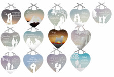 Image of REFLECTIONS OF THE HEART SILVER MIRROR PLAQUE LADIES MEN PARTY CELEBRATIONS