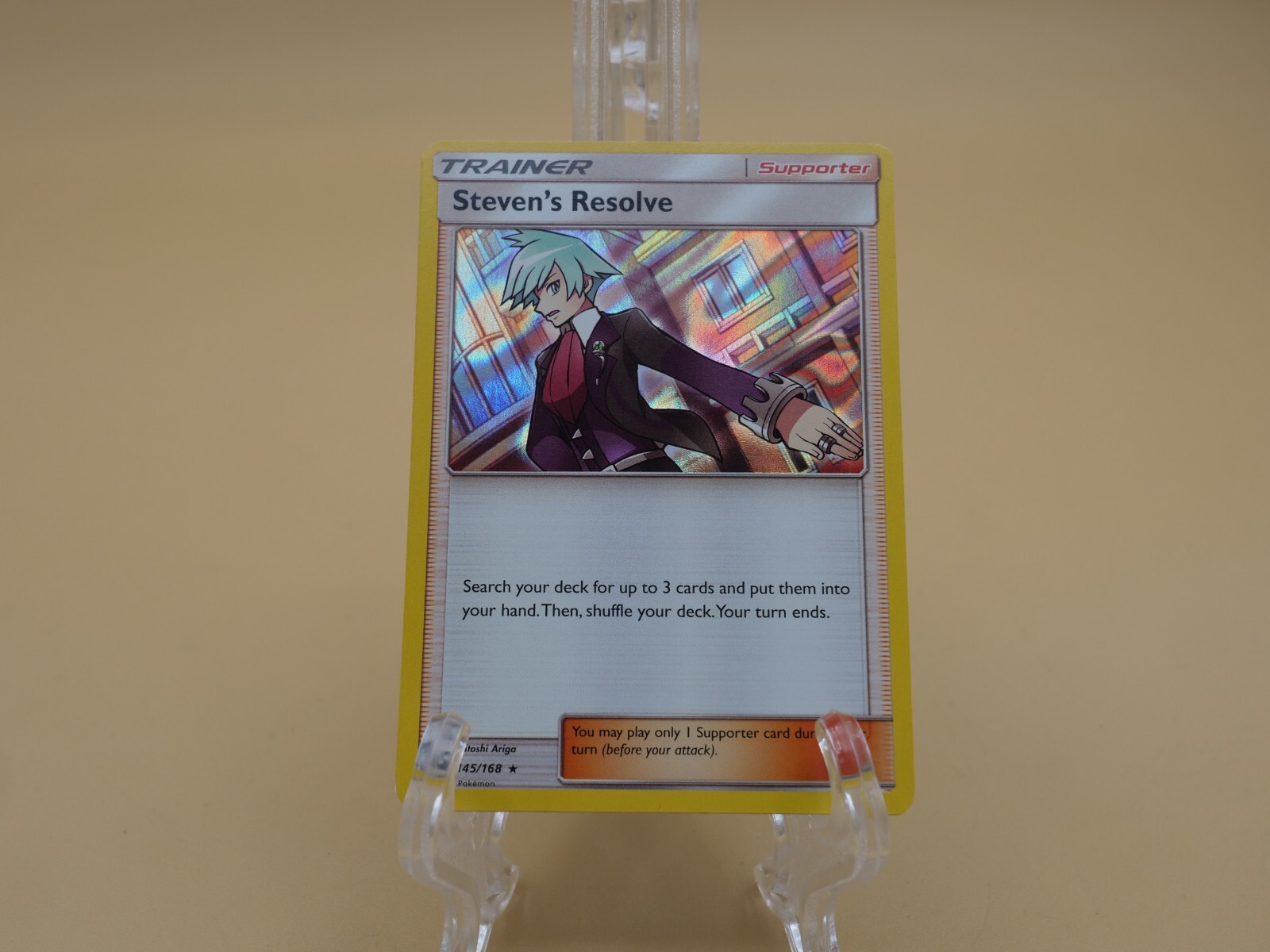 Steven's Resolve Holo 145/168 SM - Celestial Storm Pokemon Card